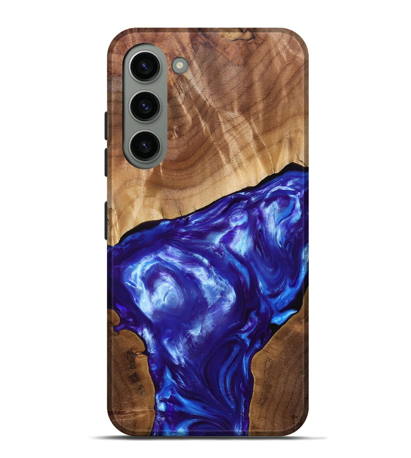 Galaxy S23 Plus Wood+Resin Live Edge Phone Case - Israel (Blue, 689504)