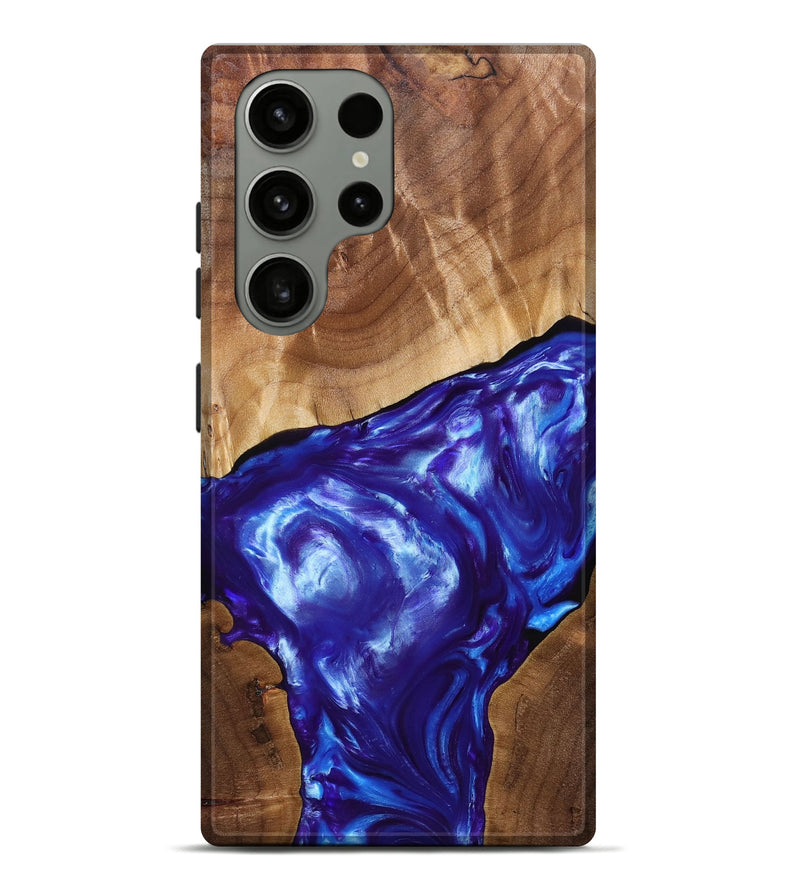 Galaxy S23 Ultra Wood+Resin Live Edge Phone Case - Israel (Blue, 689504)