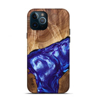 iPhone 12 Pro Wood+Resin Live Edge Phone Case - Israel (Blue, 689504)