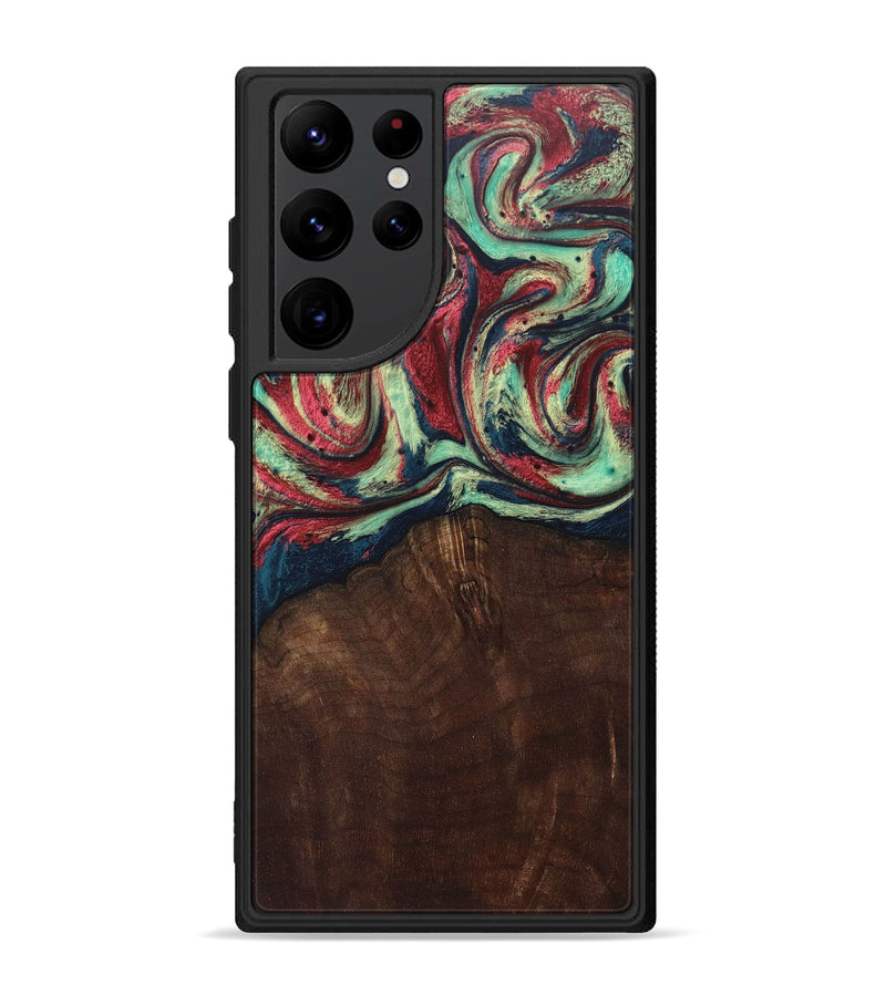 Galaxy S22 Ultra Wood+Resin Phone Case - Giovanni (Reggae, 689516)