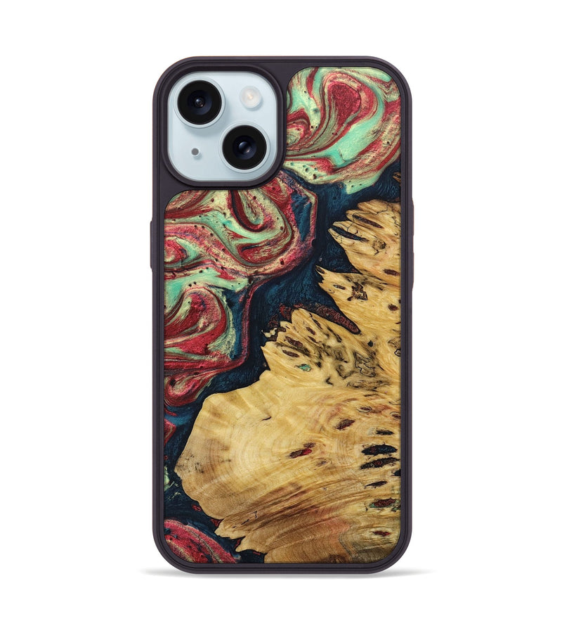 iPhone 15 Wood+Resin Phone Case - Tatyana (Reggae, 689519)