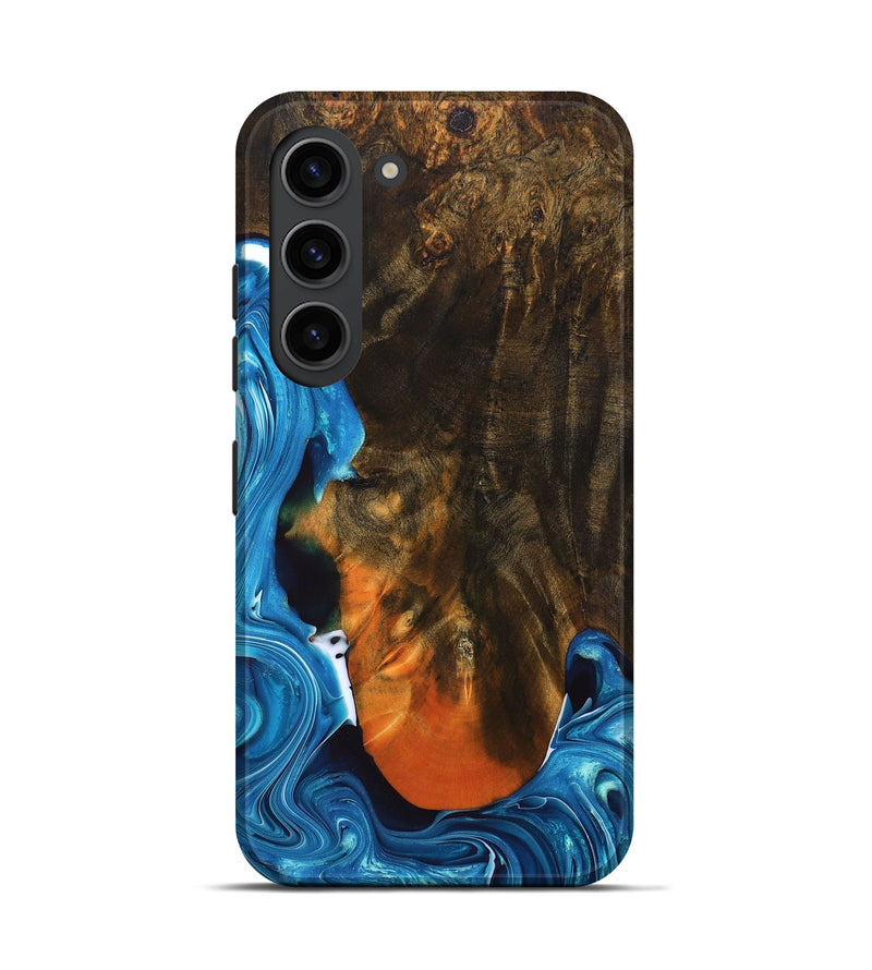 Galaxy S23 Wood+Resin Live Edge Phone Case - Ryder (Blue, 689553)