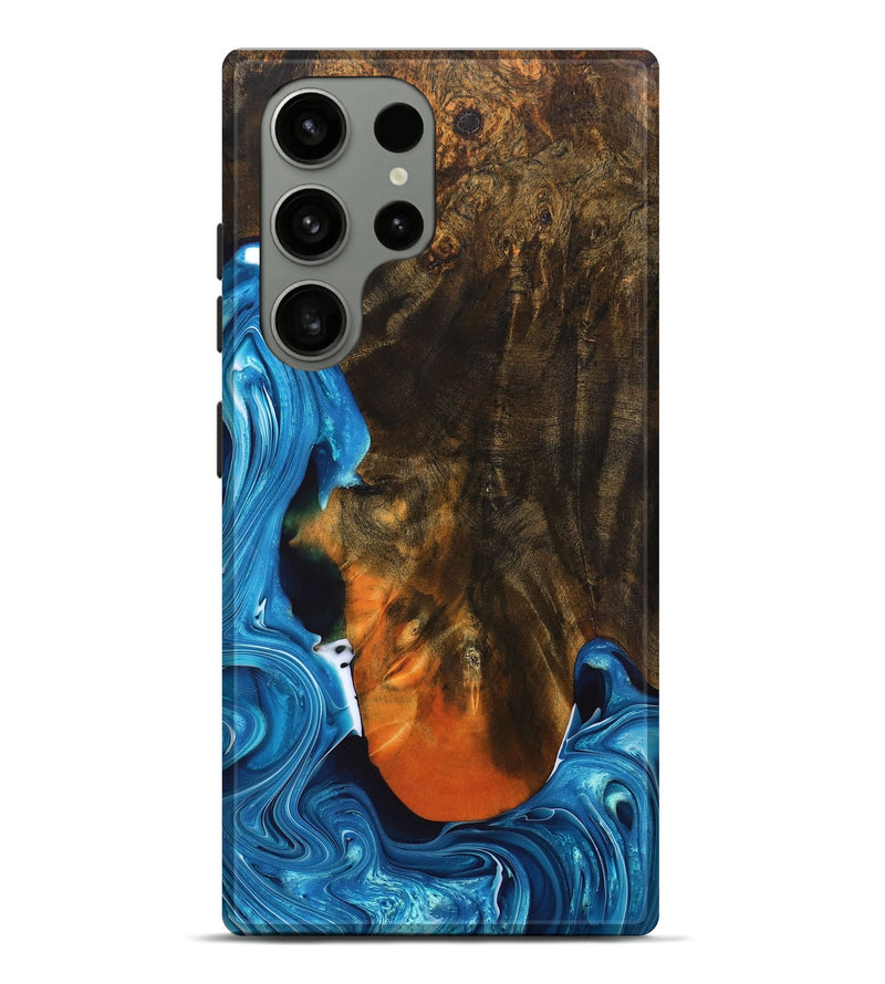 Galaxy S23 Ultra Wood+Resin Live Edge Phone Case - Ryder (Blue, 689553)