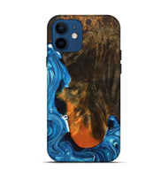 iPhone 12 Wood+Resin Live Edge Phone Case - Ryder (Blue, 689553)