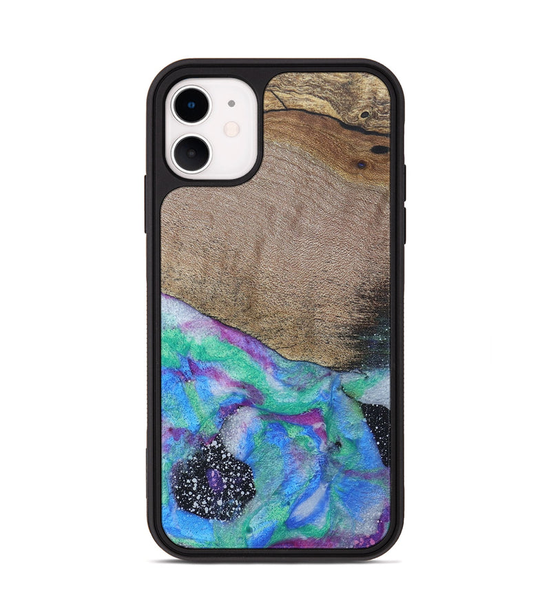iPhone 11 Wood+Resin Phone Case - Victor (Cosmos, 689599)