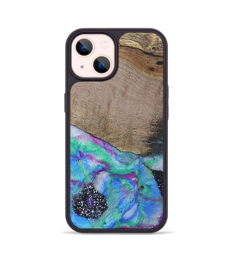 iPhone 14 Wood+Resin Phone Case - Victor (Cosmos, 689599)