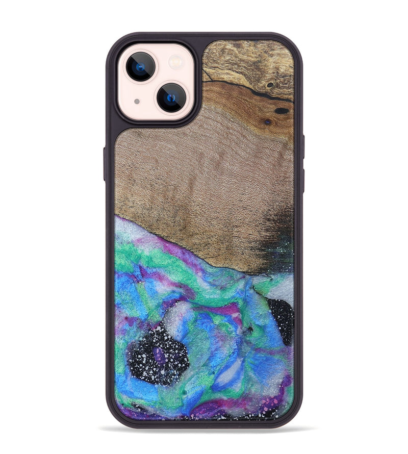 iPhone 14 Plus Wood+Resin Phone Case - Victor (Cosmos, 689599)