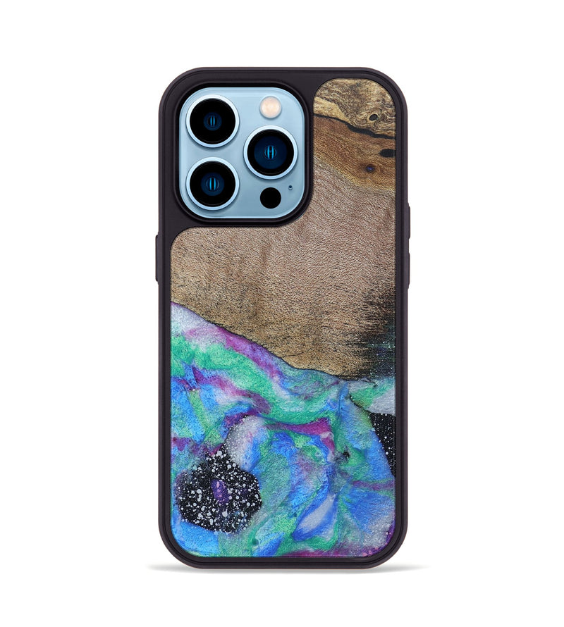iPhone 14 Pro Wood+Resin Phone Case - Victor (Cosmos, 689599)