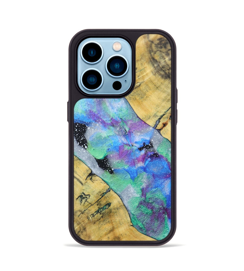 iPhone 14 Pro Wood+Resin Phone Case - Josiah (Cosmos, 689618)