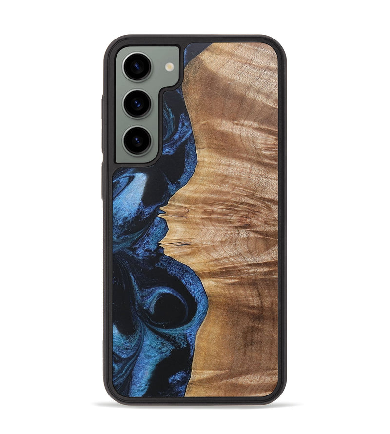 Galaxy S23 Plus Wood+Resin Phone Case - Jarod (Blue, 689674)