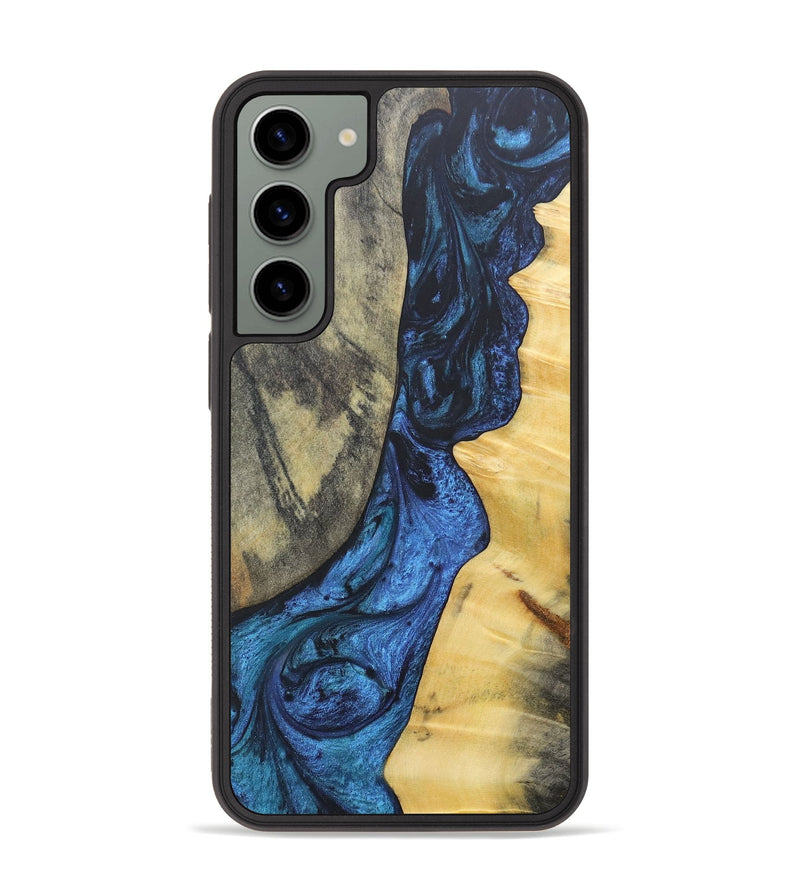 Galaxy S23 Plus Wood+Resin Phone Case - Lamont (Blue, 689689)