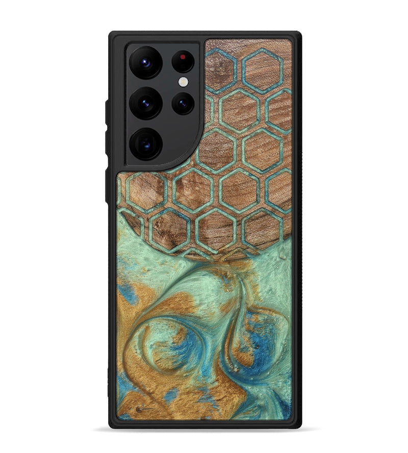 Galaxy S22 Ultra Wood+Resin Phone Case - Rocky (Pattern, 689849)