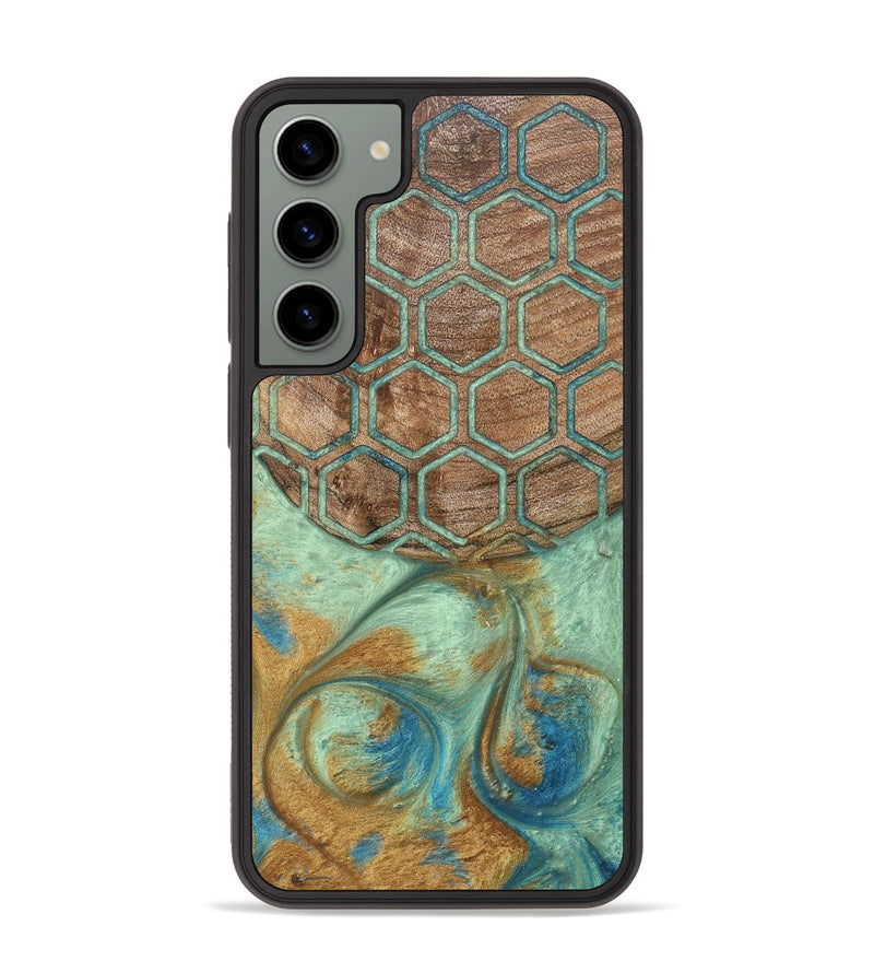 Galaxy S23 Plus Wood+Resin Phone Case - Rocky (Pattern, 689849)