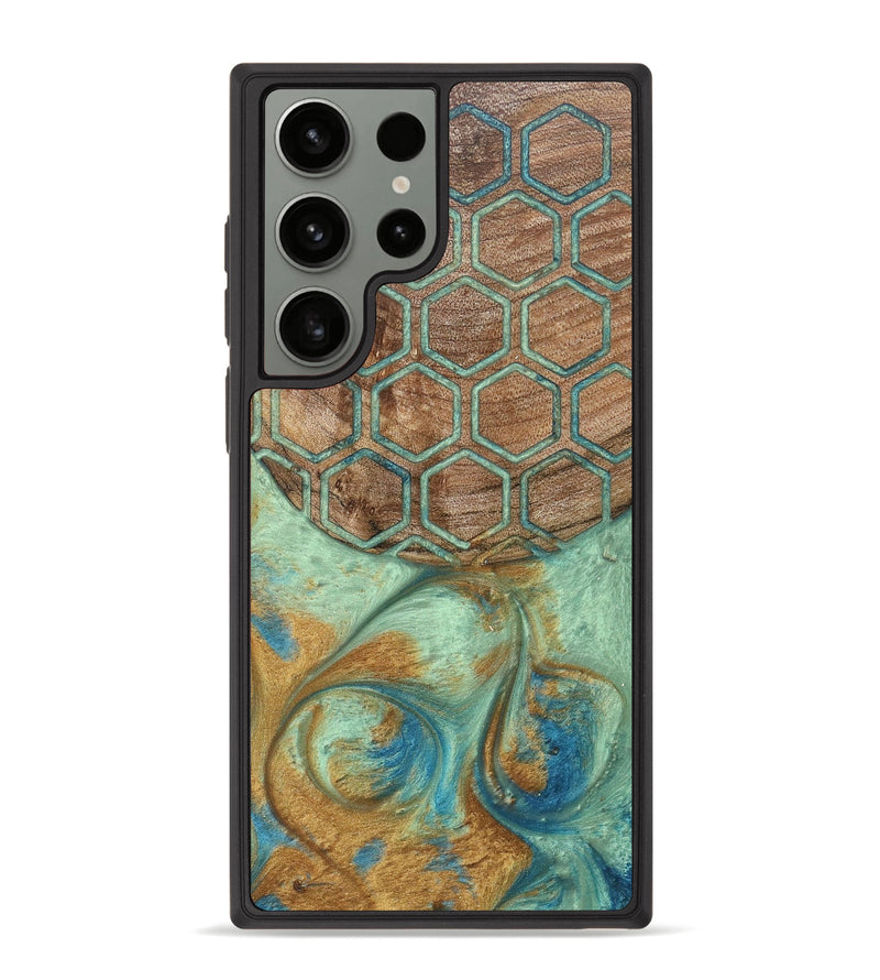 Galaxy S23 Ultra Wood+Resin Phone Case - Rocky (Pattern, 689849)