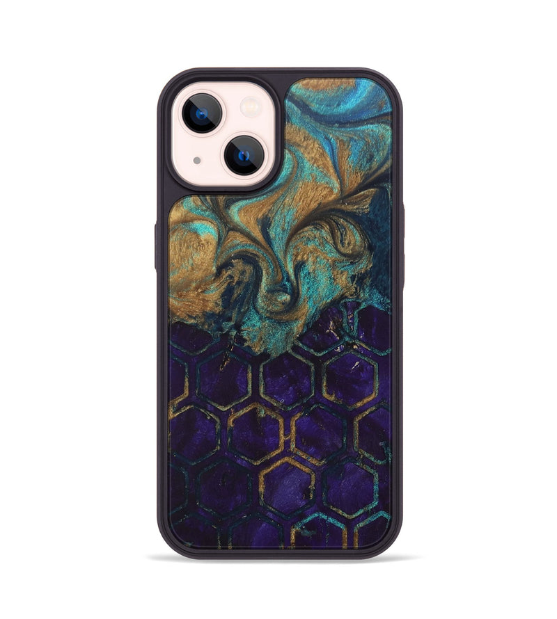 iPhone 14 Wood+Resin Phone Case - Dorothy (Pattern, 689850)