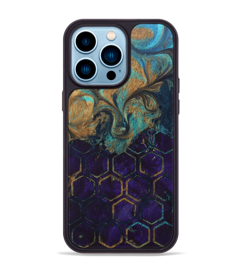 iPhone 14 Pro Max Wood+Resin Phone Case - Dorothy (Pattern, 689850)