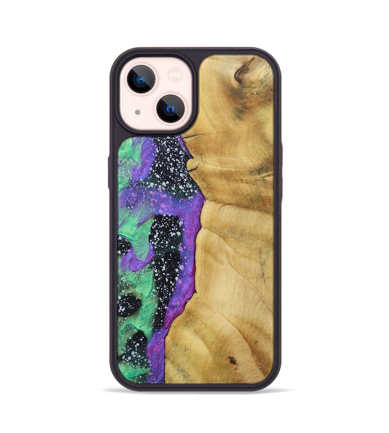 iPhone 14 Wood+Resin Phone Case - Estrella (Cosmos, 689862)