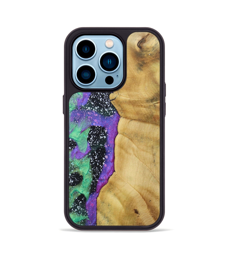 iPhone 14 Pro Wood+Resin Phone Case - Estrella (Cosmos, 689862)