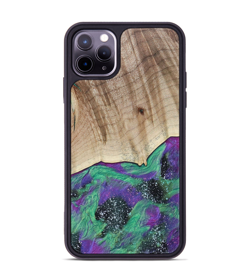 iPhone 11 Pro Max Wood+Resin Phone Case - Robbie (Cosmos, 689871)