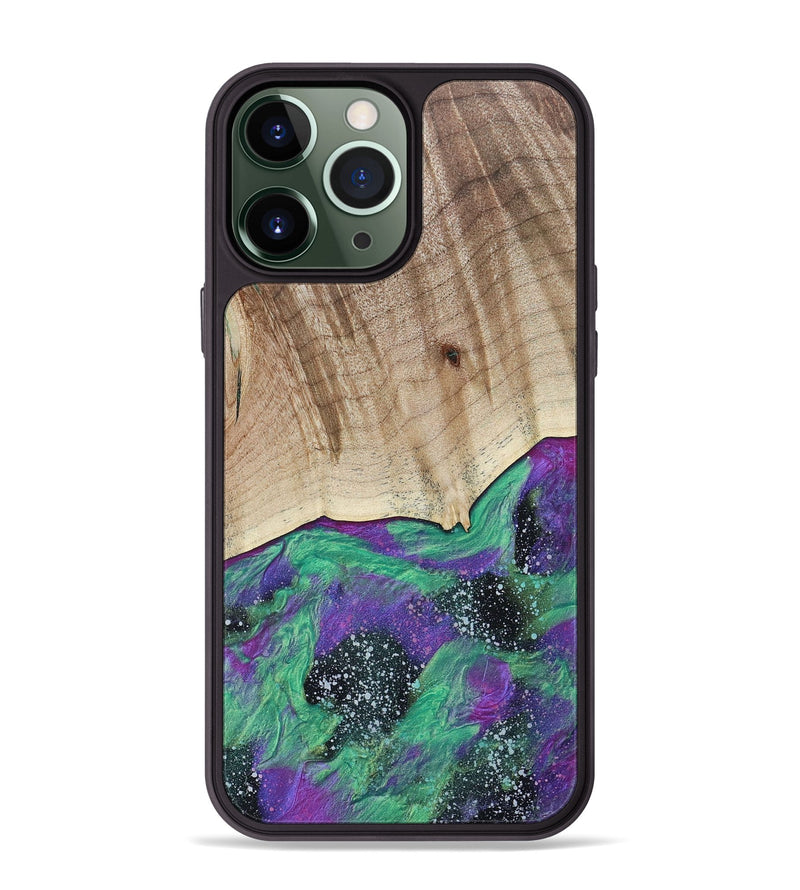 iPhone 13 Pro Max Wood+Resin Phone Case - Robbie (Cosmos, 689871)