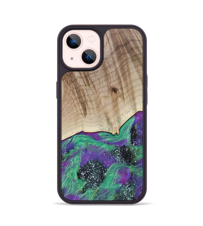 iPhone 14 Wood+Resin Phone Case - Robbie (Cosmos, 689871)
