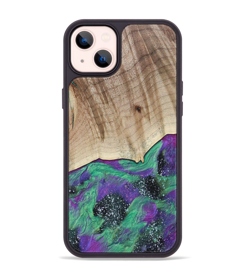 iPhone 14 Plus Wood+Resin Phone Case - Robbie (Cosmos, 689871)