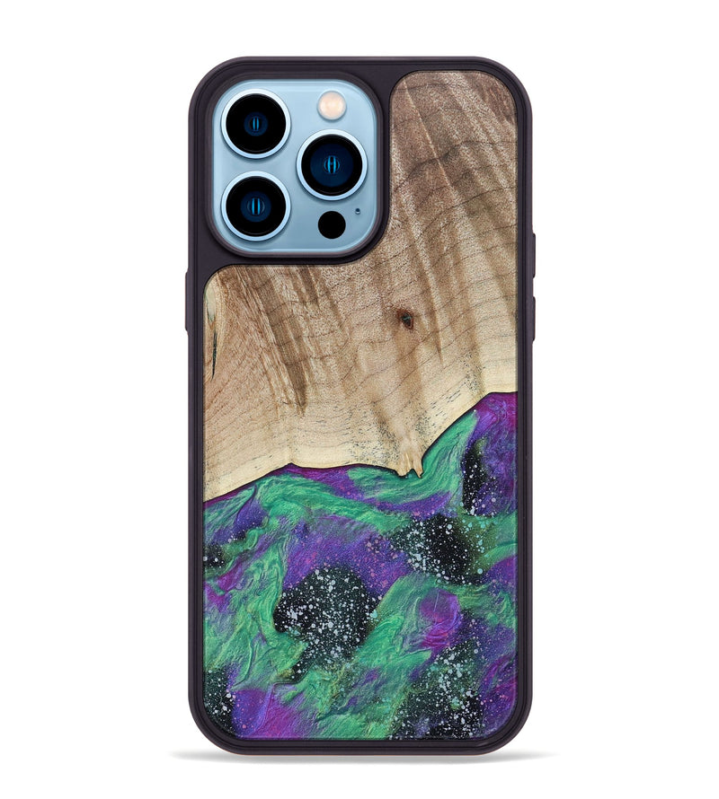 iPhone 14 Pro Max Wood+Resin Phone Case - Robbie (Cosmos, 689871)