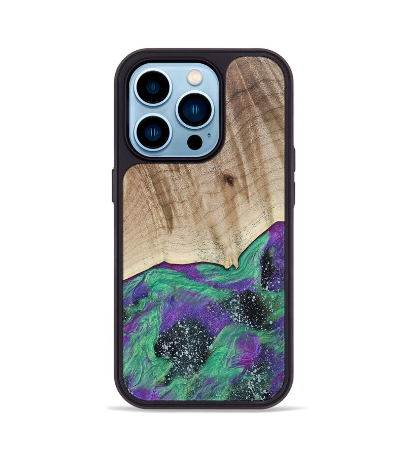 iPhone 14 Pro Wood+Resin Phone Case - Robbie (Cosmos, 689871)