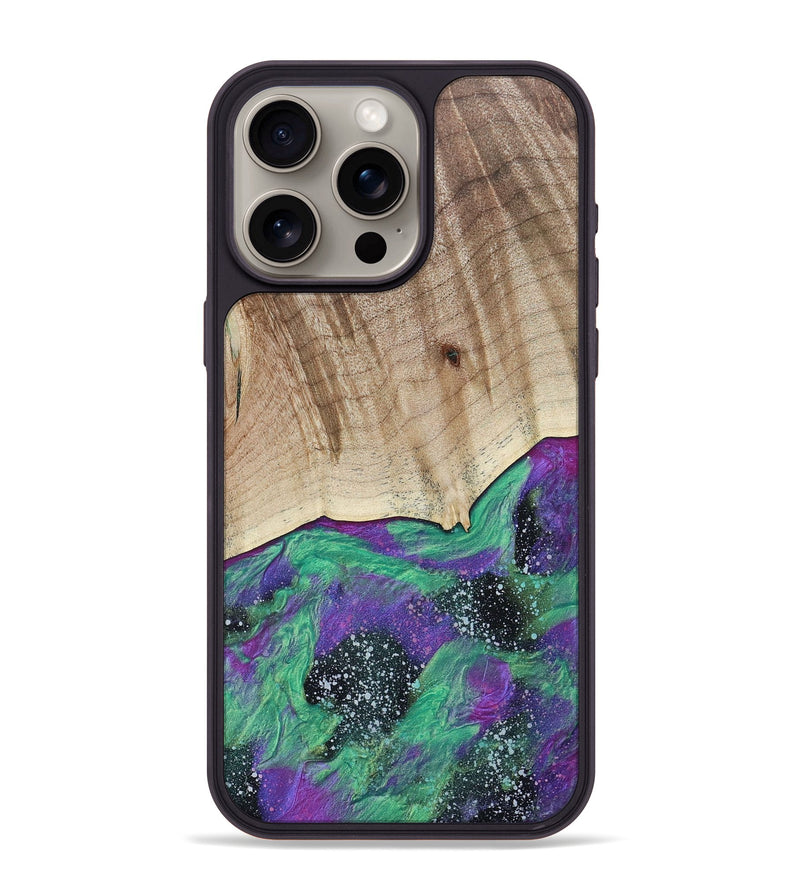 iPhone 15 Pro Max Wood+Resin Phone Case - Robbie (Cosmos, 689871)