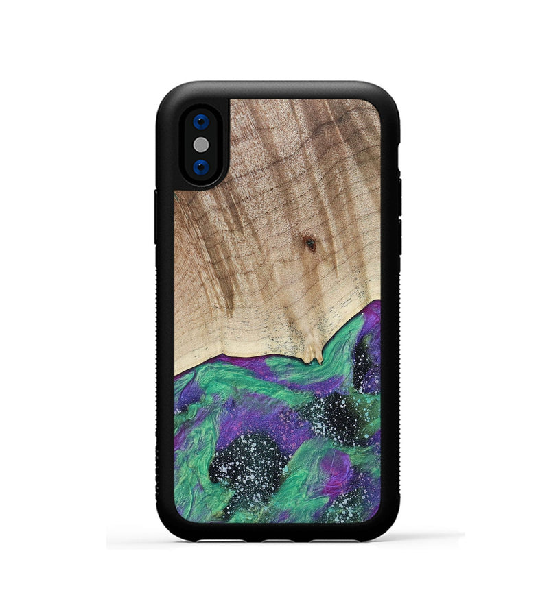 iPhone Xs Wood+Resin Phone Case - Robbie (Cosmos, 689871)