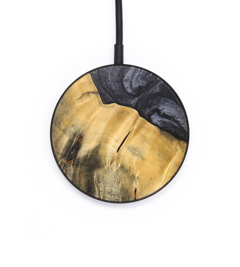 Circle Wood+Resin Wireless Charger - Sandra (Pure Black, 689891)