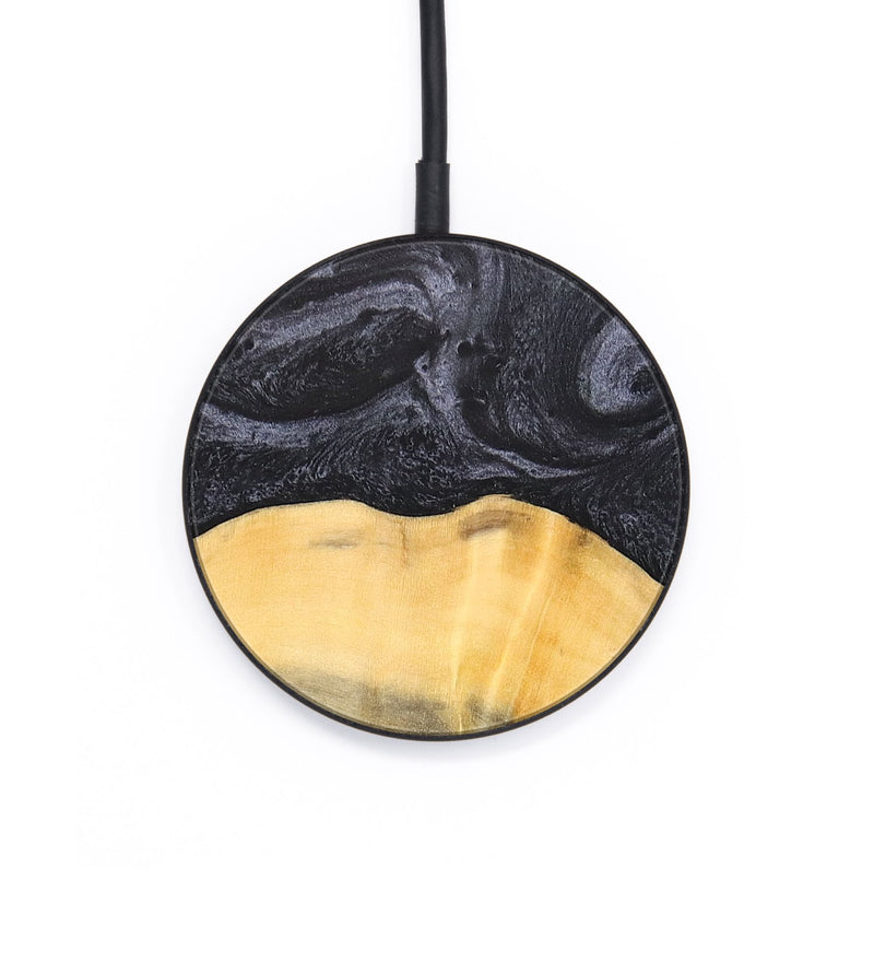 Circle Wood+Resin Wireless Charger - Lizbeth (Pure Black, 689897)