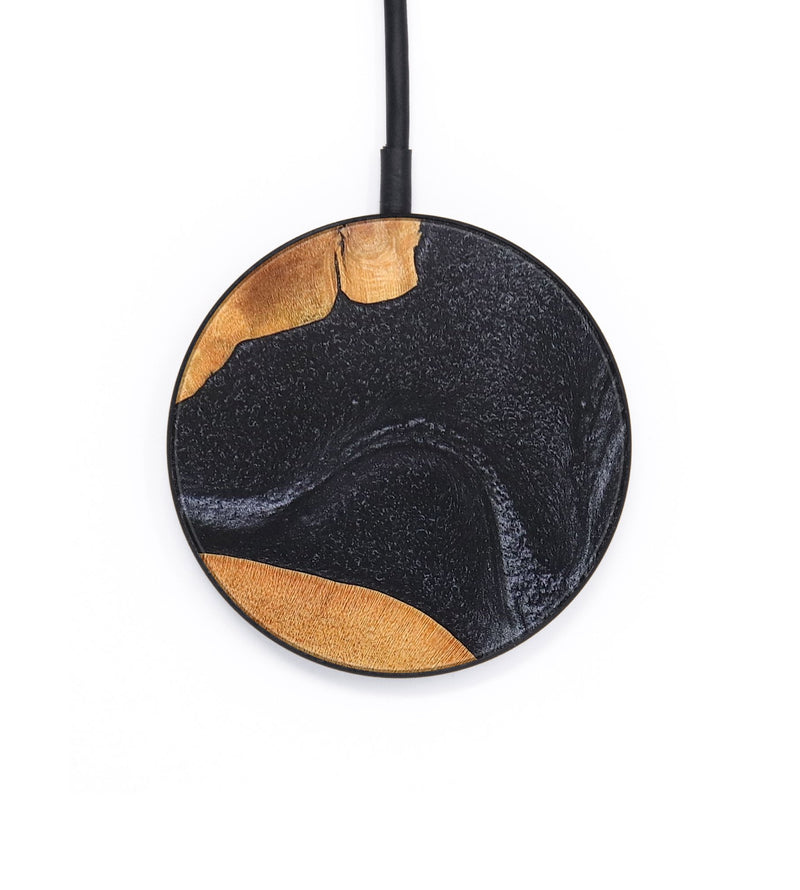 Circle Wood+Resin Wireless Charger - Pablo (Pure Black, 689908)