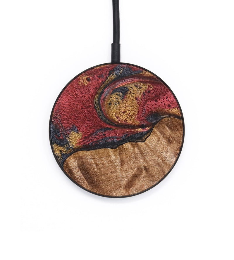 Circle Wood+Resin Wireless Charger - James (Red, 689909)