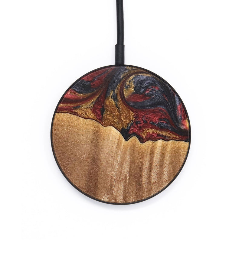 Circle Wood+Resin Wireless Charger - Hugh (Red, 689911)