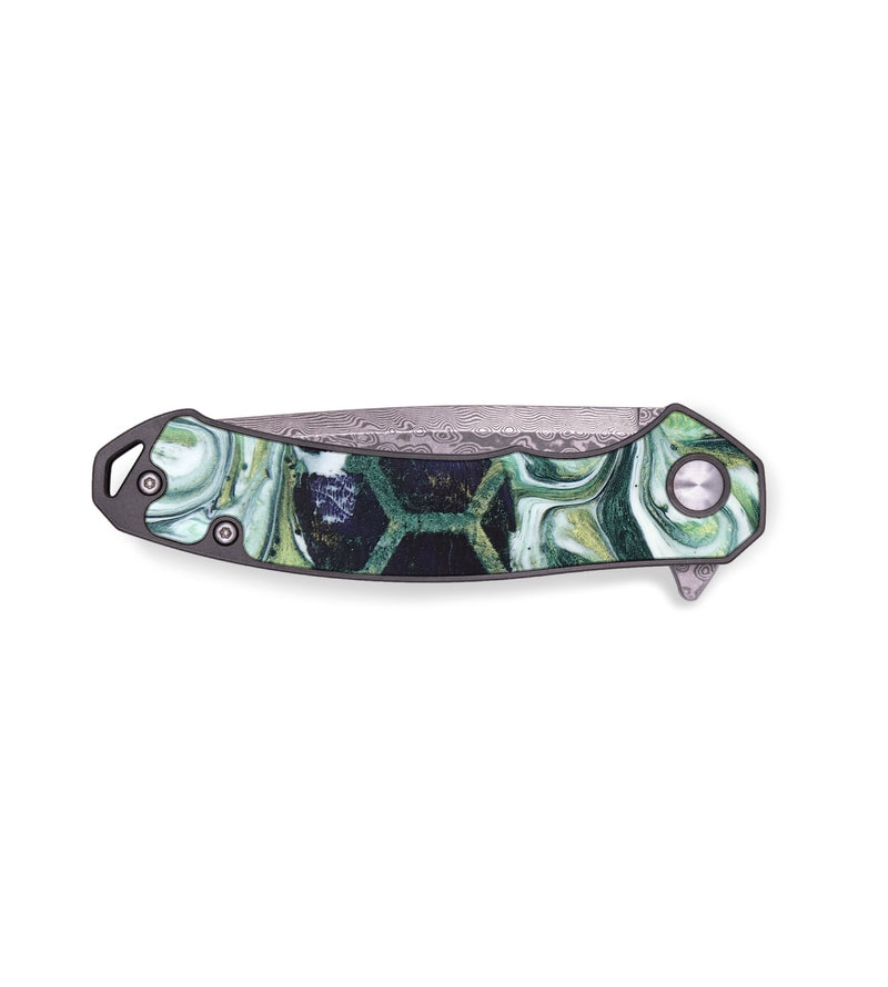 EDC Wood+Resin Pocket Knife - Kaylie (Pattern, 689918)