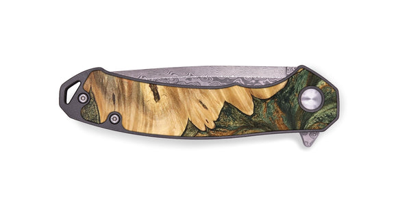 EDC Wood+Resin Pocket Knife - Katlyn (Green, 689920)