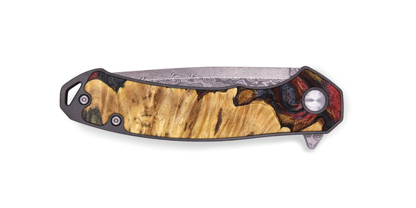 EDC Wood+Resin Pocket Knife - Katlyn (Red, 689924)