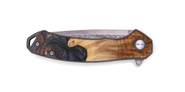 EDC Wood+Resin Pocket Knife - Leanne (Red, 689931)