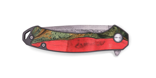 EDC Wood+Resin Pocket Knife - Frank (Green, 689935)