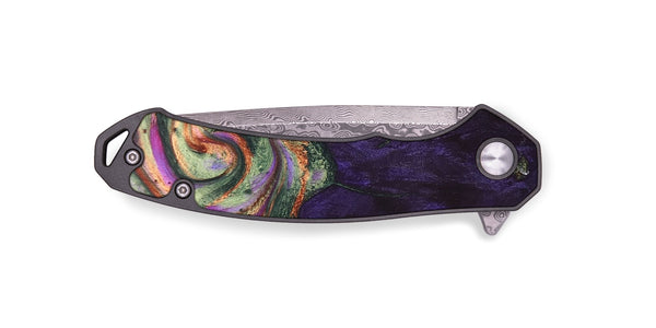 EDC Wood+Resin Pocket Knife - Lucille (Green, 689936)