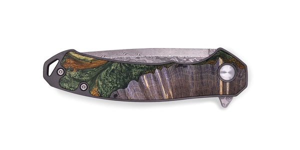 EDC Wood+Resin Pocket Knife - Annalise (Green, 689937)