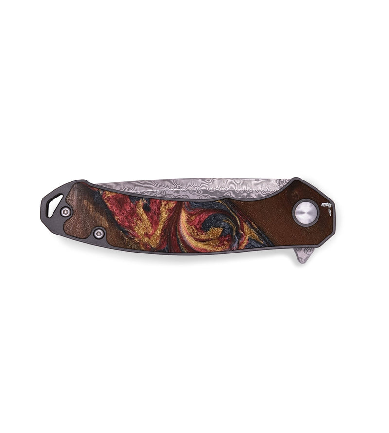 EDC Wood+Resin Pocket Knife - Lester (Red, 689941)