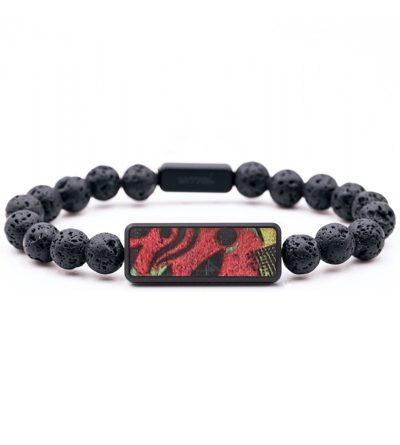 Lava Bead Wood+Resin Bracelet - Joshua (Reggae, 690057)