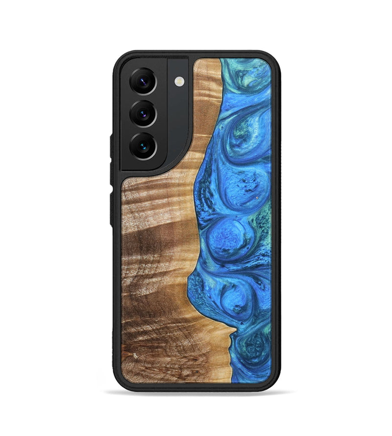 Galaxy S22 Wood+Resin Phone Case - Taylor (Blue, 690149)