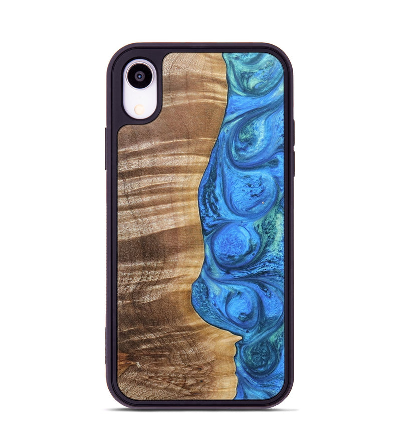 iPhone Xr Wood+Resin Phone Case - Taylor (Blue, 690149)