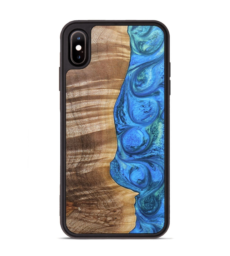 iPhone Xs Max Wood+Resin Phone Case - Taylor (Blue, 690149)