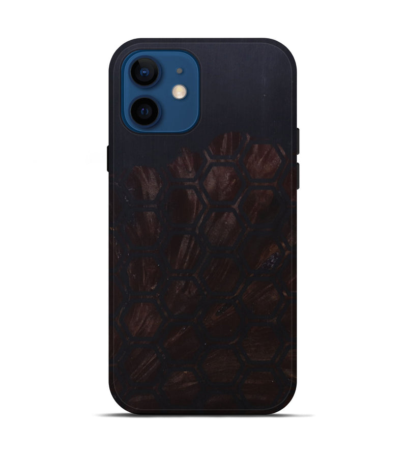 iPhone 12 Wood+Resin Live Edge Phone Case - Lily (Pattern, 690169)