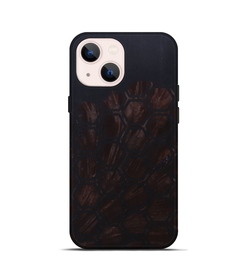 iPhone 13 mini Wood+Resin Live Edge Phone Case - Lily (Pattern, 690169)
