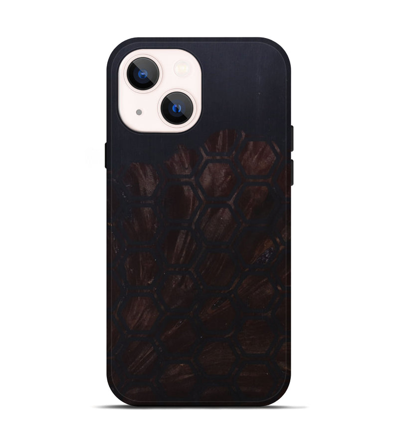 iPhone 14 Wood+Resin Live Edge Phone Case - Lily (Pattern, 690169)
